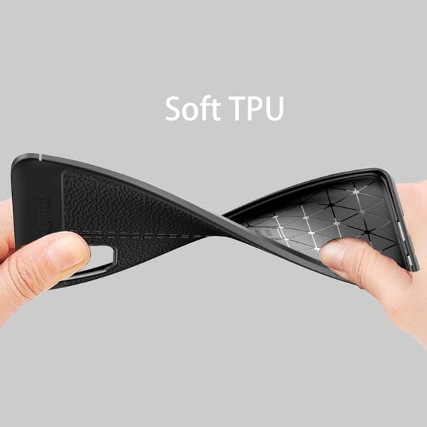 Deksel til Samsung Galaxy A51 4G / M40s Beskyttelsesdeksel laget av TPU-silikon med påføring av edelt skinnimitasjon