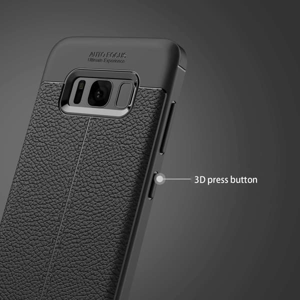 Deksel til Samsung Galaxy S8 PLUS Beskyttelsesdeksel laget av TPU-silikon med påføring av edelt skinnimitasjon