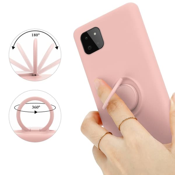 Samsung Galaxy A22 5G Suojakotelo Suojakuori joustavasta TPU-silikonista jossa on rengas