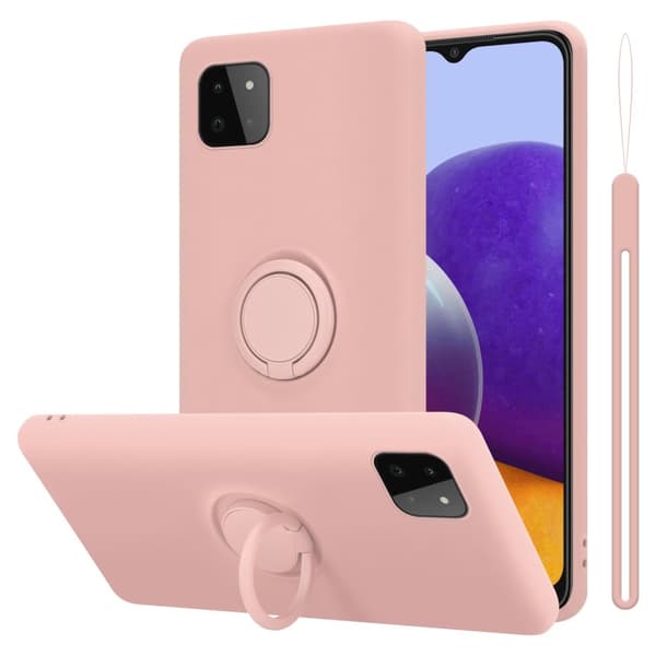 Samsung Galaxy A22 5G Suojakotelo Suojakuori joustavasta TPU-silikonista jossa on rengas