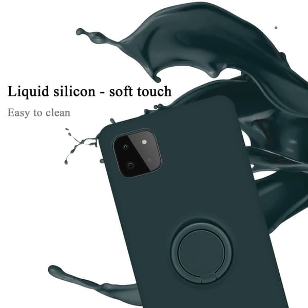 Samsung Galaxy A22 5G Suojakotelo Suojakuori joustavasta TPU-silikonista jossa on rengas