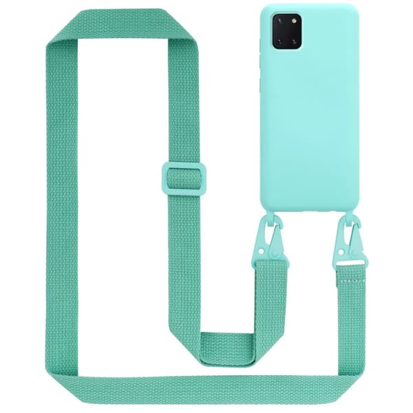Deksel med Kedja for Samsung Galaxy A81 / NOTE 10 LITE / M60s Silikonbeskyttelsesetui med lengdejusterbar ledningsstropp