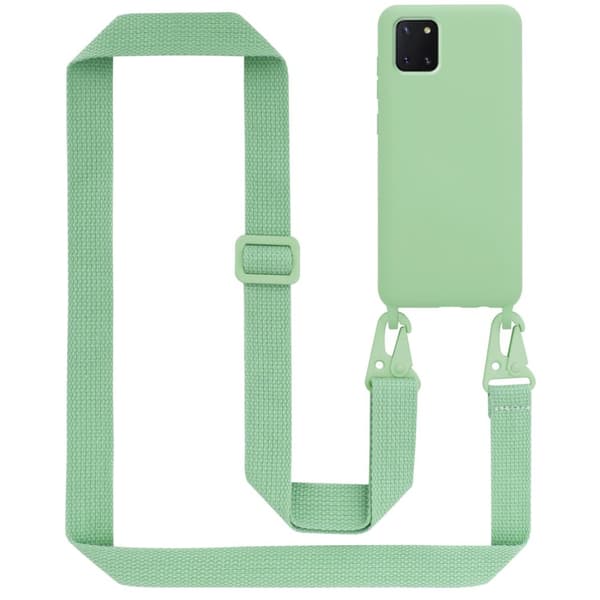 Deksel med Kedja for Samsung Galaxy A81 / NOTE 10 LITE / M60s Silikonbeskyttelsesetui med lengdejusterbar ledningsstropp