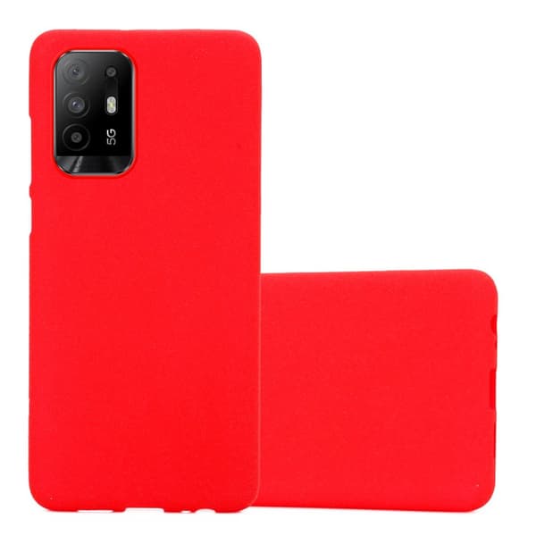 Oppo A94 5G Skal Fodral Mobilskydd av flexibelt TPU-silikon FROST RÖD