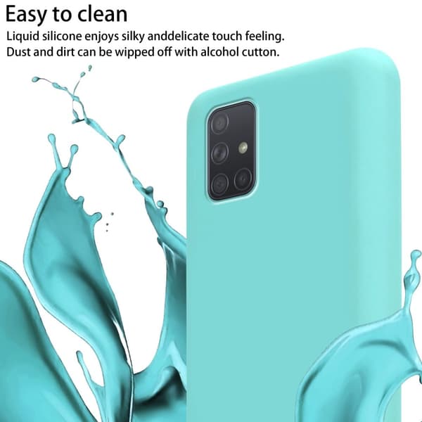 Deksel med Kedja for Samsung Galaxy A71 4G Silikonbeskyttelsesetui med lengdejusterbar ledningsstropp