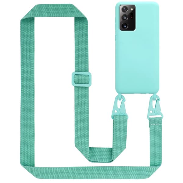 Deksel med Kedja for Samsung Galaxy NOTE 20 PLUS Silikonbeskyttelsesetui med lengdejusterbar ledningsstropp