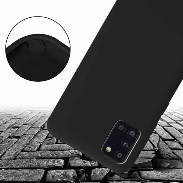 Deksel med Kedja for Samsung Galaxy A31 Silikonbeskyttelsesetui med lengdejusterbar ledningsstropp