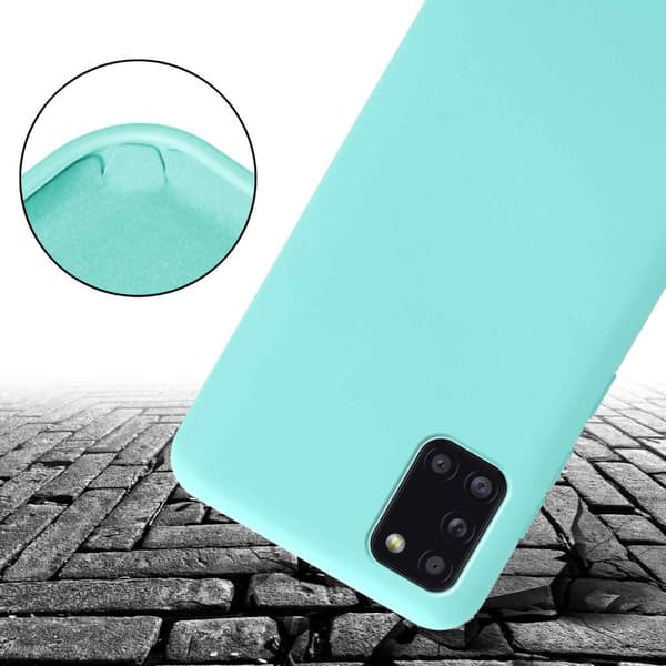 Deksel med Kedja for Samsung Galaxy A31 Silikonbeskyttelsesetui med lengdejusterbar ledningsstropp