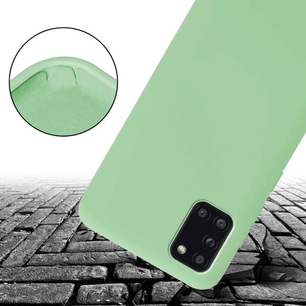 Deksel med Kedja for Samsung Galaxy A31 Silikonbeskyttelsesetui med lengdejusterbar ledningsstropp