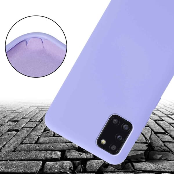 Deksel med Kedja for Samsung Galaxy A31 Silikonbeskyttelsesetui med lengdejusterbar ledningsstropp