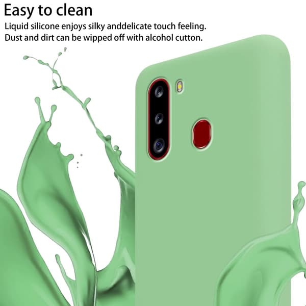 Deksel med Kedja for Samsung Galaxy A21 Silikonbeskyttelsesetui med lengdejusterbar ledningsstropp