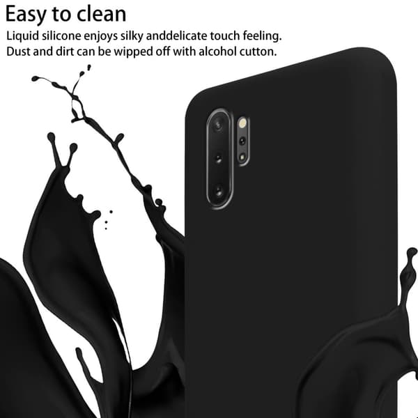 Deksel med Kedja for Samsung Galaxy NOTE 10 PLUS Silikonbeskyttelsesetui med lengdejusterbar ledningsstropp