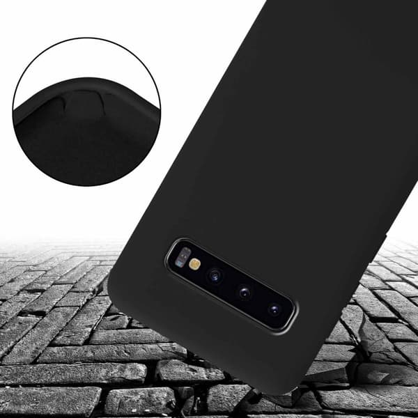 Deksel med Kedja for Samsung Galaxy S10 PLUS Silikonbeskyttelsesetui med lengdejusterbar ledningsstropp