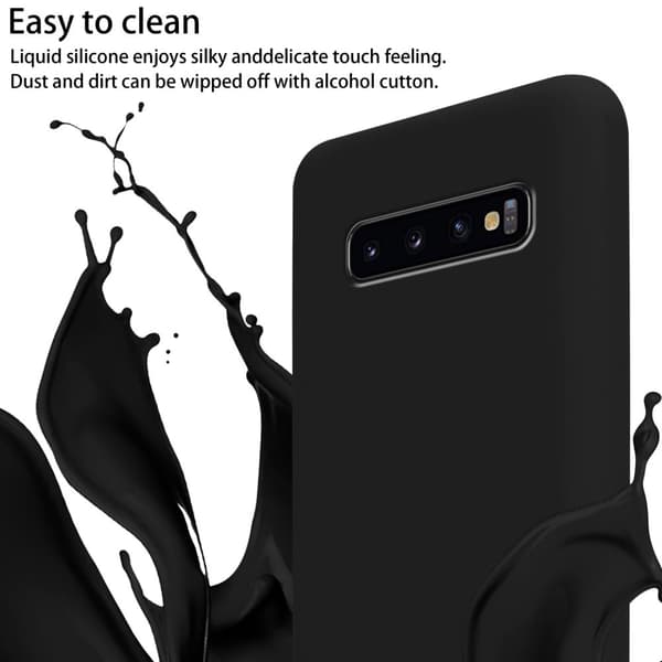 Deksel med Kedja for Samsung Galaxy S10 PLUS Silikonbeskyttelsesetui med lengdejusterbar ledningsstropp
