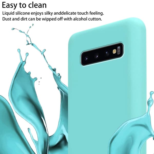 Deksel med Kedja for Samsung Galaxy S10 PLUS Silikonbeskyttelsesetui med lengdejusterbar ledningsstropp