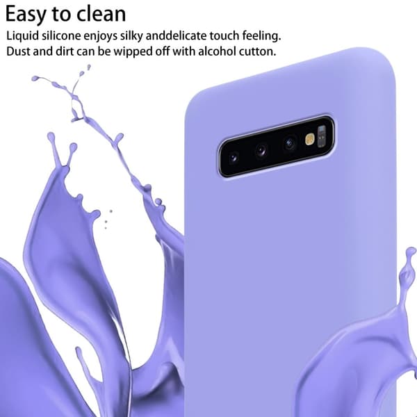Deksel med Kedja for Samsung Galaxy S10 PLUS Silikonbeskyttelsesetui med lengdejusterbar ledningsstropp