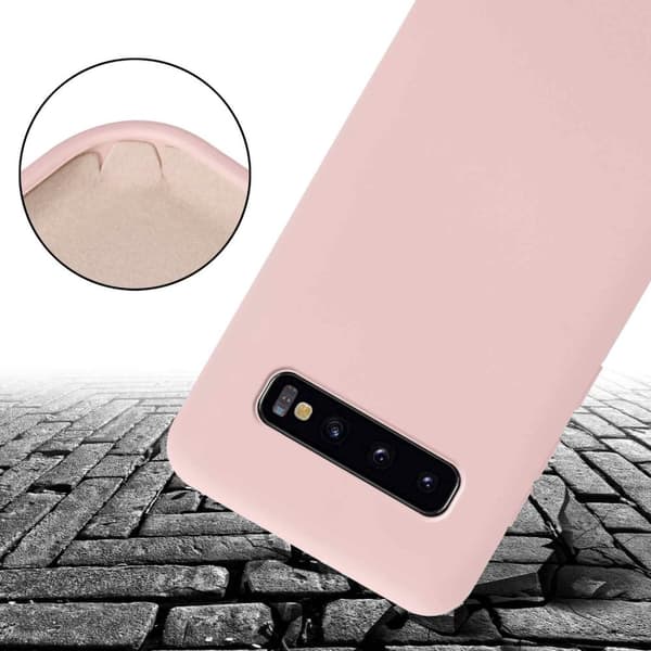 Deksel med Kedja for Samsung Galaxy S10 PLUS Silikonbeskyttelsesetui med lengdejusterbar ledningsstropp
