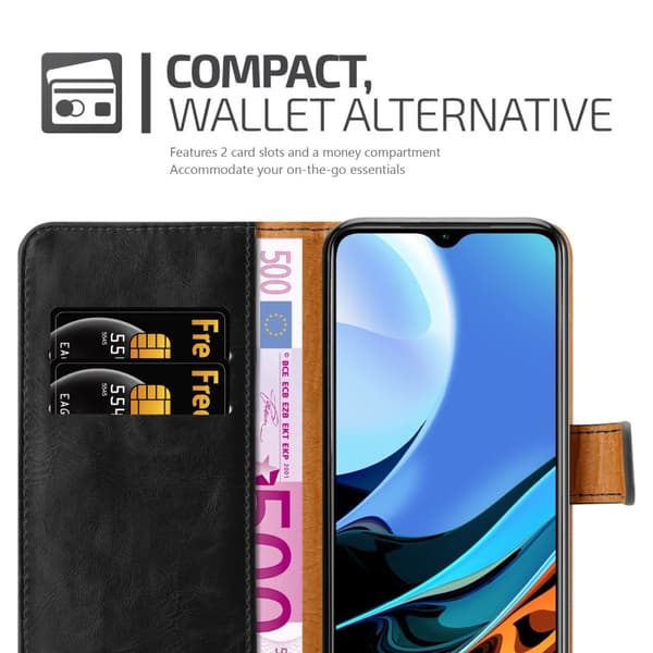 Deksel til Xiaomi RedMi 9T / POCO M3 Lommebokdeksel med magnetisk lukking, stativfunksjon og kortlomme
