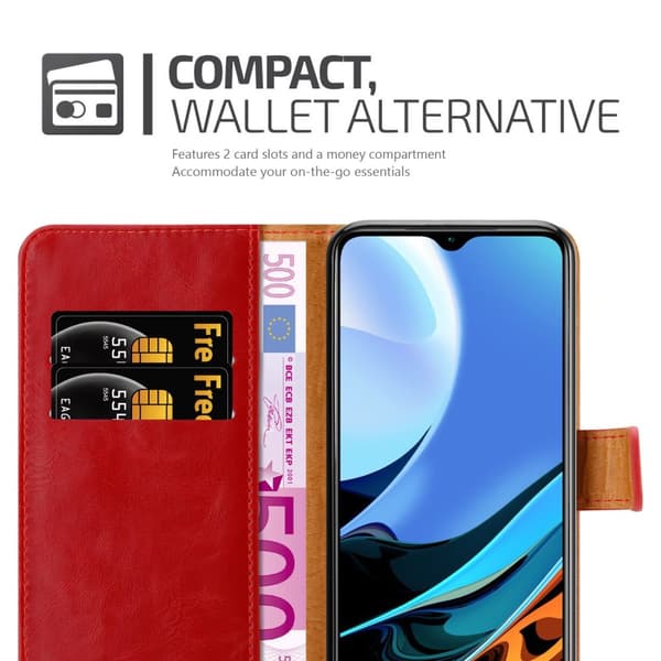 Xiaomi RedMi 9T / POCO M3 Suojakotelo Suojakuori Lompakkokotelo Matkapuhelinkotelo jossa magneettisuljenta, jalusta-toiminto ja korttitasku