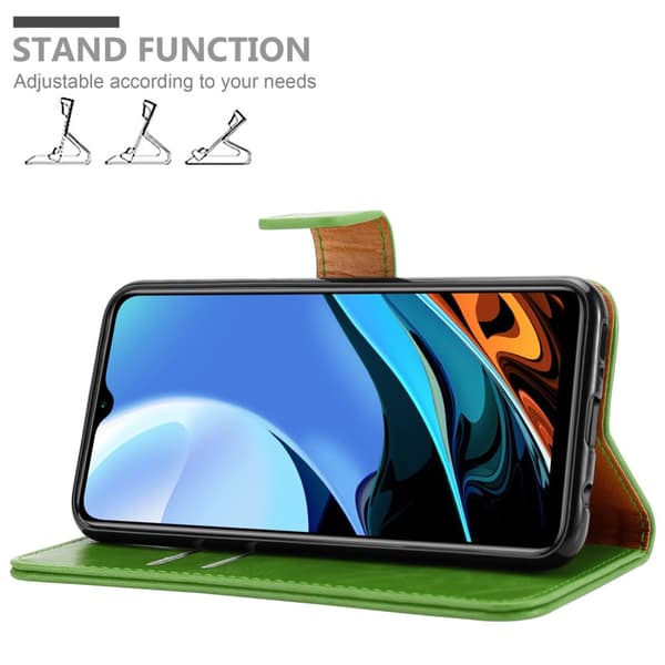 Deksel til Xiaomi RedMi 9T / POCO M3 Lommebokdeksel med magnetisk lukking, stativfunksjon og kortlomme