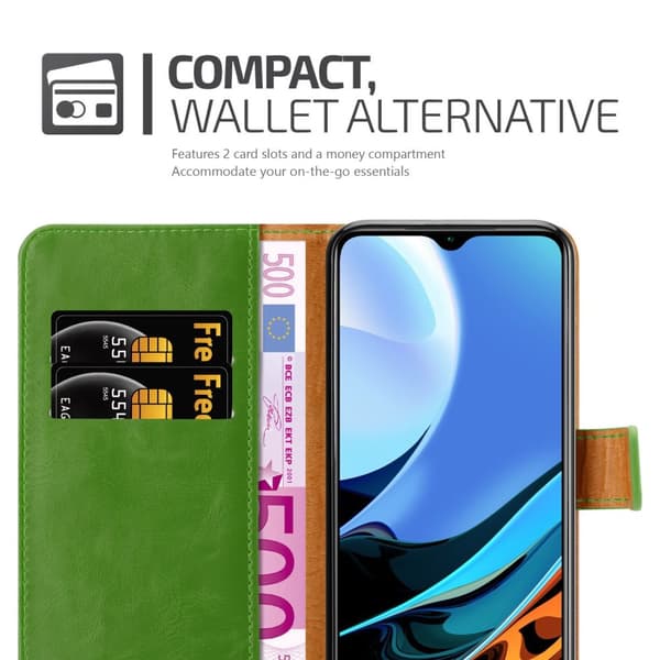 Deksel til Xiaomi RedMi 9T / POCO M3 Lommebokdeksel med magnetisk lukking, stativfunksjon og kortlomme