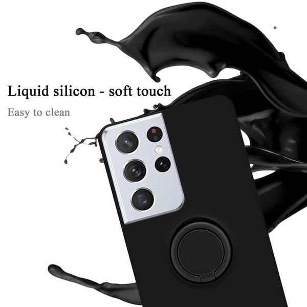 Samsung Galaxy S22 ULTRA Skal Fodral Mobilskydd av flexibelt TPU-silikon med ring Skyddsfodral Case Cover