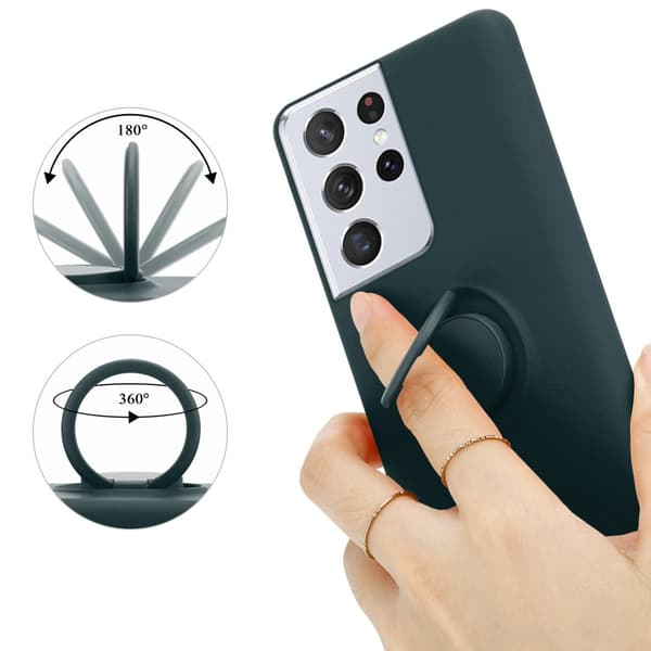 Samsung Galaxy S22 ULTRA Skal Fodral Mobilskydd av flexibelt TPU-silikon med ring Skyddsfodral Case Cover