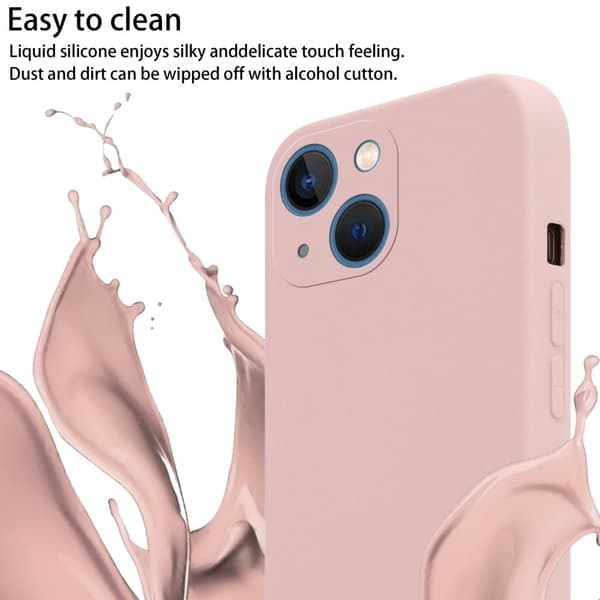 Deksel med Kedja for iPhone 13 MINI Silikonbeskyttelsesetui med lengdejusterbar ledningsstropp