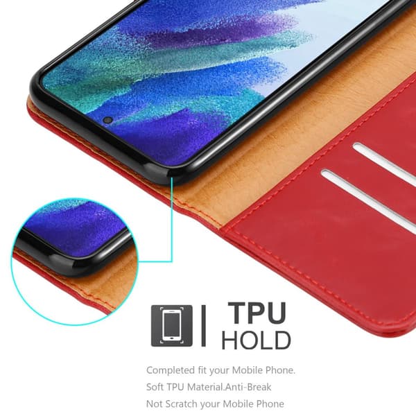 Deksel til Samsung Galaxy S22 Lommebokdeksel med magnetisk lukking, stativfunksjon og kortlomme