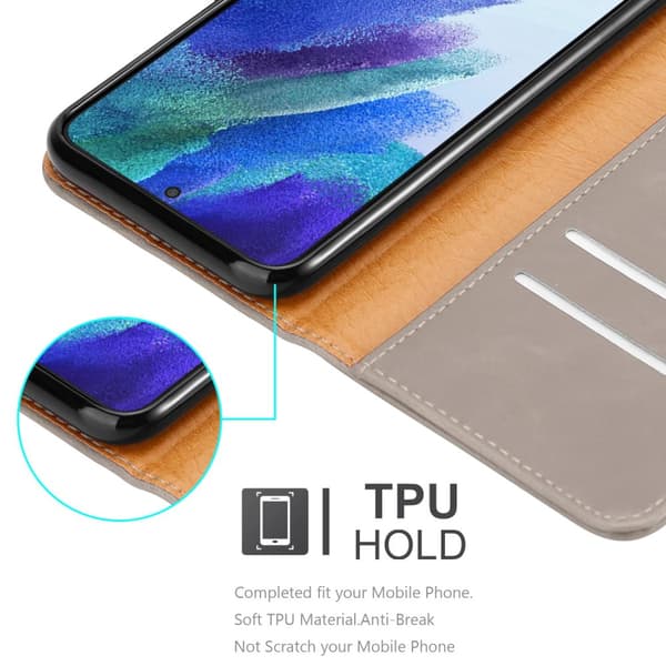 Deksel til Samsung Galaxy S22 Lommebokdeksel med magnetisk lukking, stativfunksjon og kortlomme