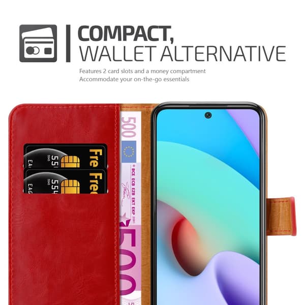 Xiaomi RedMi 10 Suojakotelo Suojakuori Lompakkokotelo Matkapuhelinkotelo jossa magneettisuljenta, jalusta-toiminto ja korttitasku