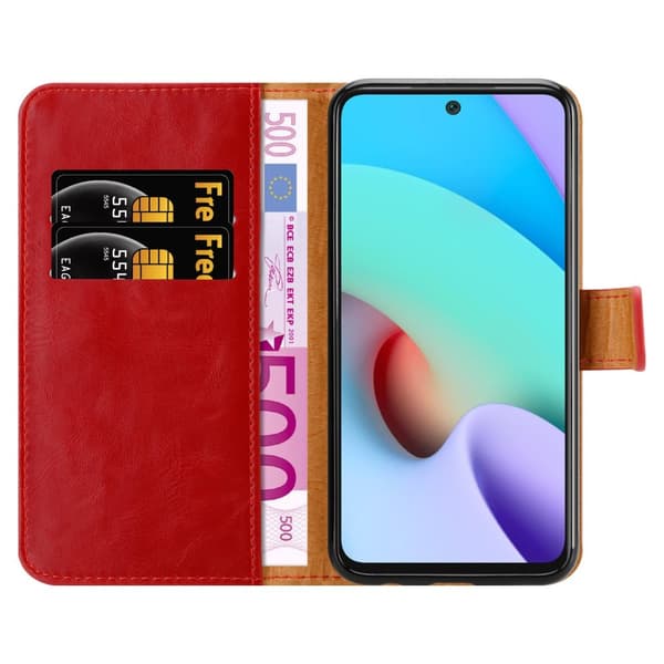 Xiaomi RedMi 10 Suojakotelo Suojakuori Lompakkokotelo Matkapuhelinkotelo jossa magneettisuljenta, jalusta-toiminto ja korttitasku