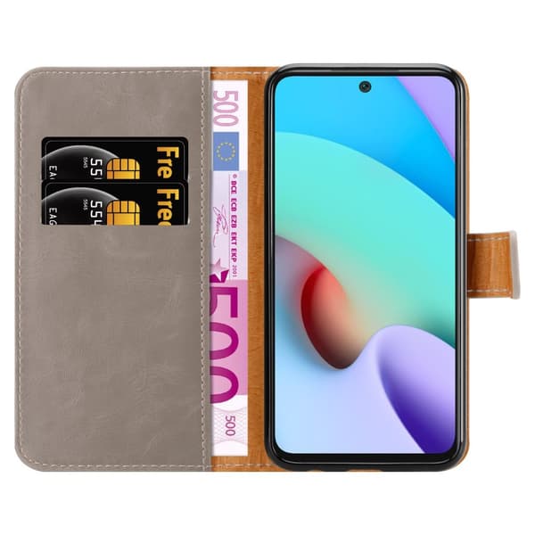 Xiaomi RedMi 10 Suojakotelo Suojakuori Lompakkokotelo Matkapuhelinkotelo jossa magneettisuljenta, jalusta-toiminto ja korttitasku