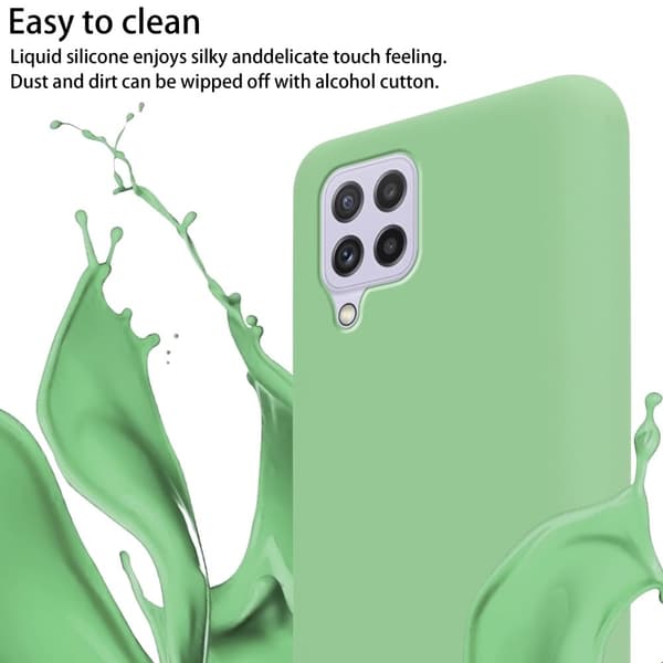 Deksel med Kedja for Samsung Galaxy A22 4G / M22 / M32 4G Silikonbeskyttelsesetui med lengdejusterbar ledningsstropp