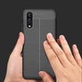 Pikkukuva 3 / 8: Huawei P20 Suojakuori Suojakotelo valmistettu TPU-silikonista jossa on jalo nahkajäljitelmä applikaatio