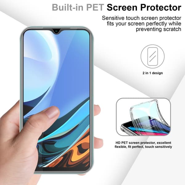 Xiaomi RedMi 9T Fodral Skal 360° Helkroppsskydd Skal på fram och baksidan, skydd runt om med mobilskydd för displayen