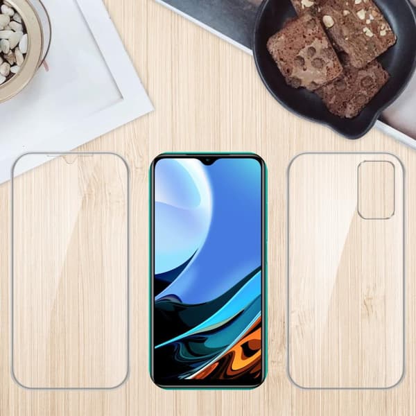 Xiaomi RedMi 9T Fodral Skal 360° Helkroppsskydd Skal på fram och baksidan, skydd runt om med mobilskydd för displayen