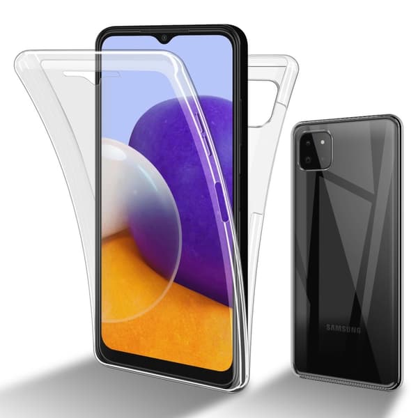Samsung Galaxy A22 5G Fodral Skal 360° Helkroppsskydd Skal på fram och baksidan, skydd runt om med mobilskydd för displayen