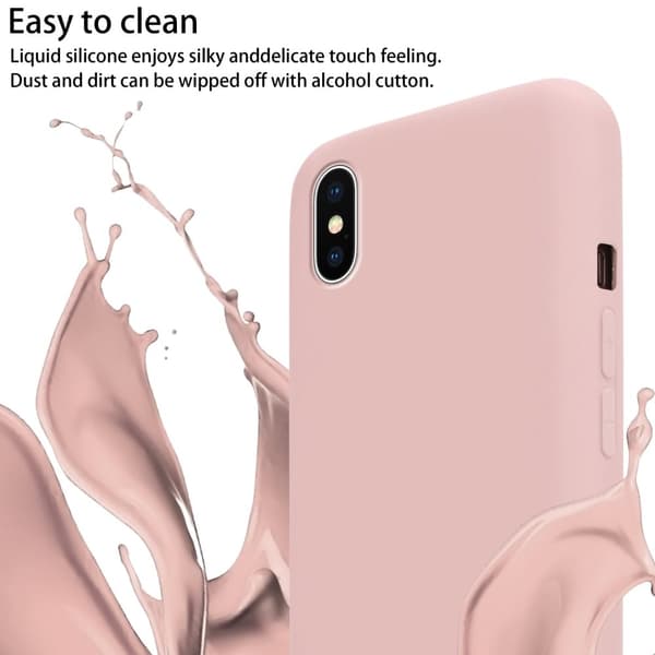 Deksel med Kedja for iPhone XS MAX Silikonbeskyttelsesetui med lengdejusterbar ledningsstropp