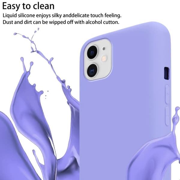Deksel med Kedja for iPhone 11 Silikonbeskyttelsesetui med lengdejusterbar ledningsstropp