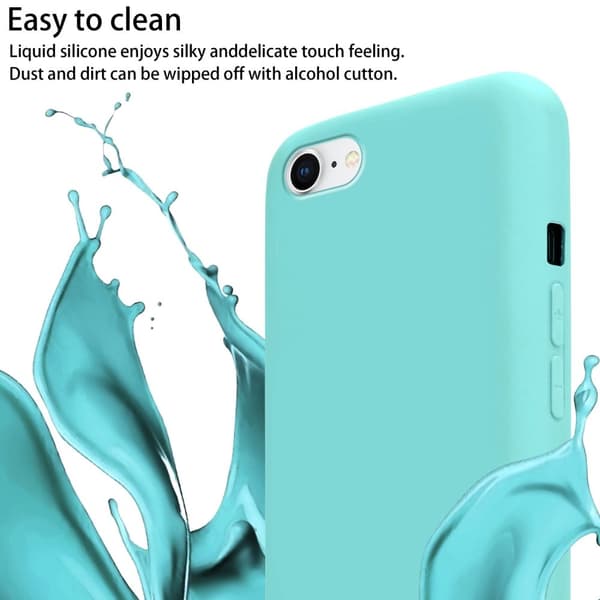 Deksel med Kedja for iPhone 7 / 7S / 8 / SE 2020 Silikonbeskyttelsesetui med lengdejusterbar ledningsstropp