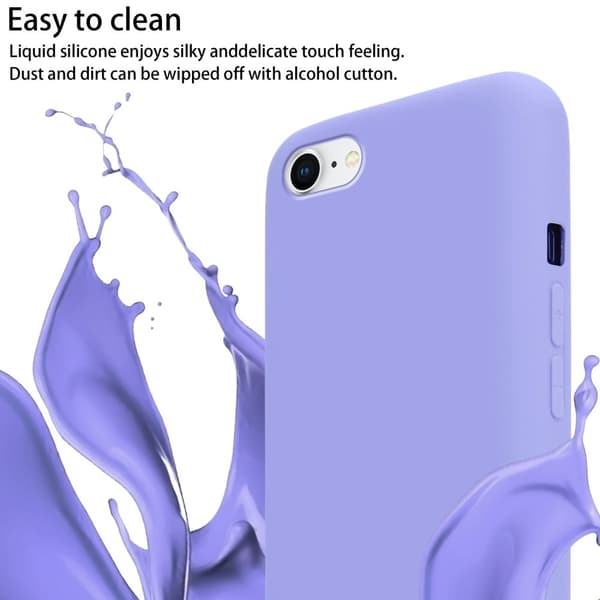 Deksel med Kedja for iPhone 7 / 7S / 8 / SE 2020 Silikonbeskyttelsesetui med lengdejusterbar ledningsstropp