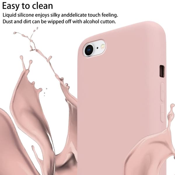 Deksel med Kedja for iPhone 7 / 7S / 8 / SE 2020 Silikonbeskyttelsesetui med lengdejusterbar ledningsstropp