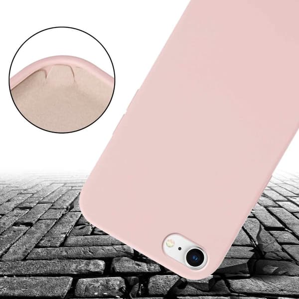Deksel med Kedja for iPhone 7 / 7S / 8 / SE 2020 Silikonbeskyttelsesetui med lengdejusterbar ledningsstropp