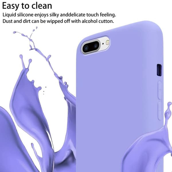 Deksel med Kedja for iPhone 7 PLUS / 7S PLUS / 8 PLUS Silikonbeskyttelsesetui med lengdejusterbar ledningsstropp