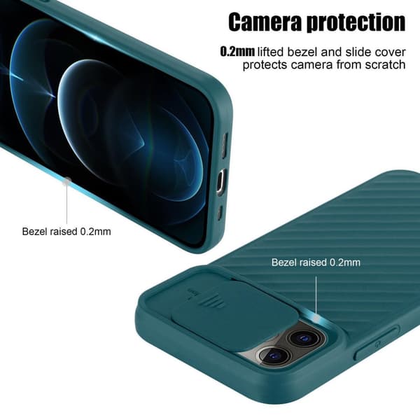 iPhone 12 PRO MAX Skal Fodral av flexibel TPU-silikon och med kameraskydd Mobilskydd Case Cover