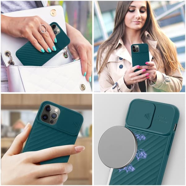 iPhone 12 PRO MAX Skal Fodral av flexibel TPU-silikon och med kameraskydd Mobilskydd Case Cover