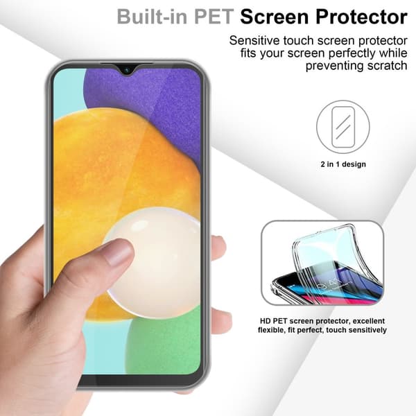 Samsung Galaxy A13 5G Suojakuori Suojakotelo 360° ympäryssuojaus näytönsuojuksen kanssa