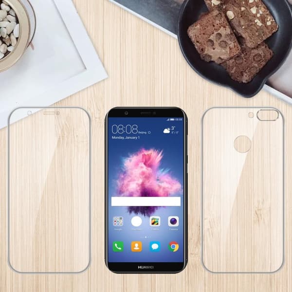 Huawei P SMART 2018 / Enjoy 7S Fodral Skal 360° Helkroppsskydd Skal på fram och baksidan, skydd runt om med mobilskydd för displayen