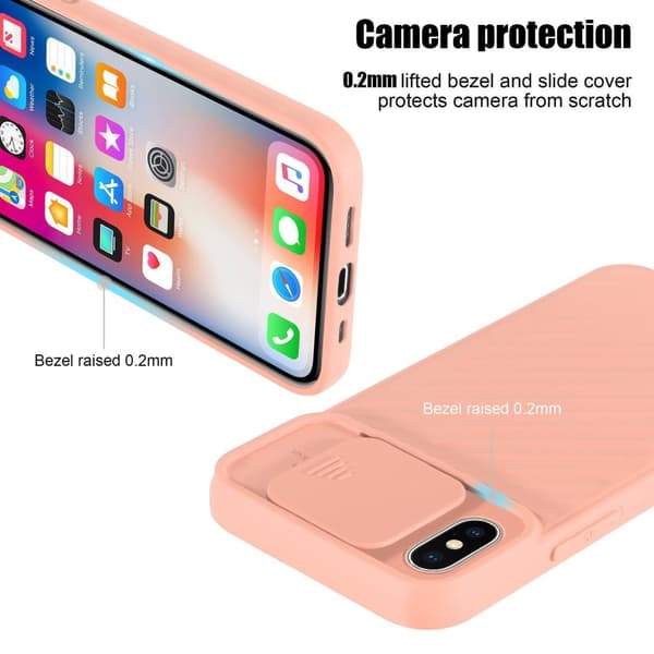 iPhone XS MAX Skal Fodral av flexibel TPU-silikon och med kameraskydd Mobilskydd Case Cover